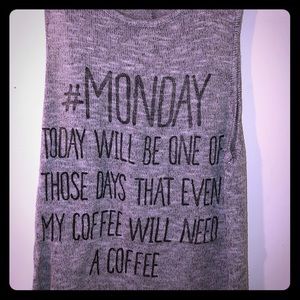 Monday coffee tunic tank